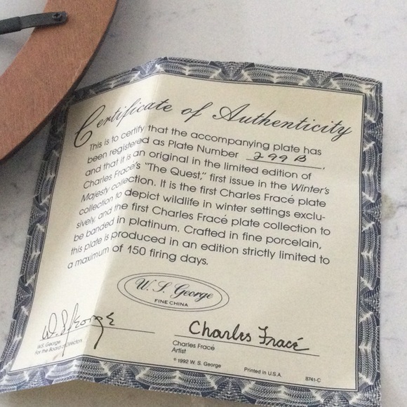 The Quest Collection Plate by Charles Fraci. - Picture 3 of 3